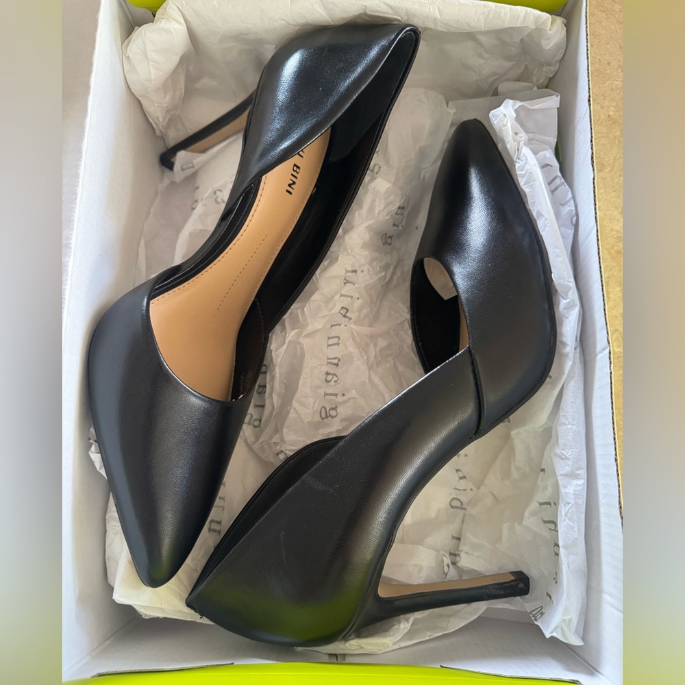 Gianni Bini “Venicia” d’Orsay Heels-Black Leather-Size 7.5 Medium